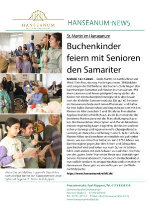 Buchenkinder feiern mit Senioren den Samariter