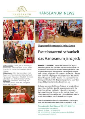 Fastelooavend schunkelt das Hanseanum janz jeck